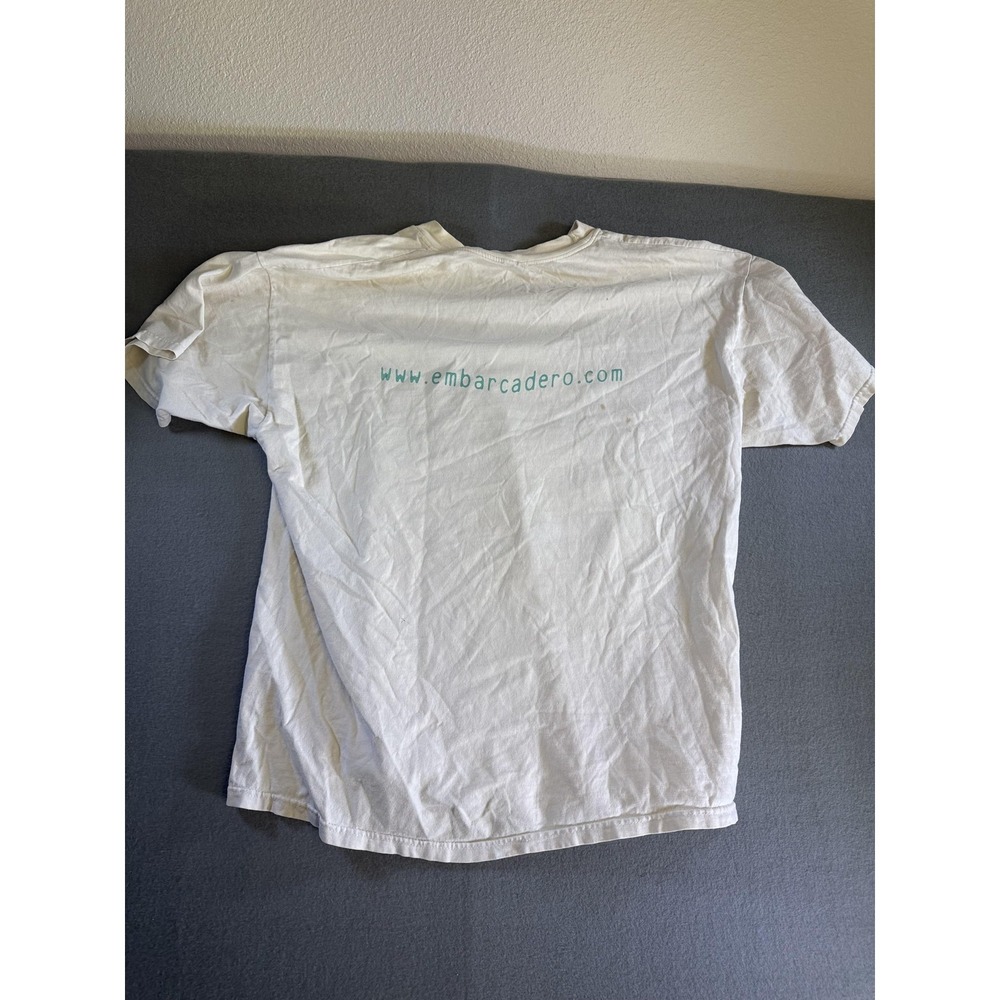 Embarcadero Technologies Shirt Mens Large White Another Late Night Graphic - Picture 5 of 9